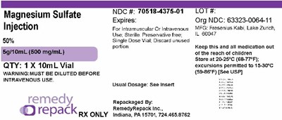 Mm2 (Magnesium Sulfate 5g 10ml(500 mg mL) 70518 4375 01)